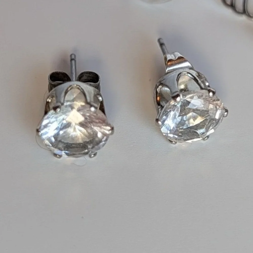 Mixed Stud Earring Set 7 Pairs Nautical Anchor Starfish‎ Shell Silver Tone